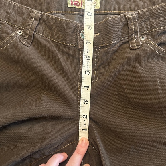 Vintage Y2K Brown corduroy Low Rise Boot Cut Pants Size 14 - Picture 11 of 12